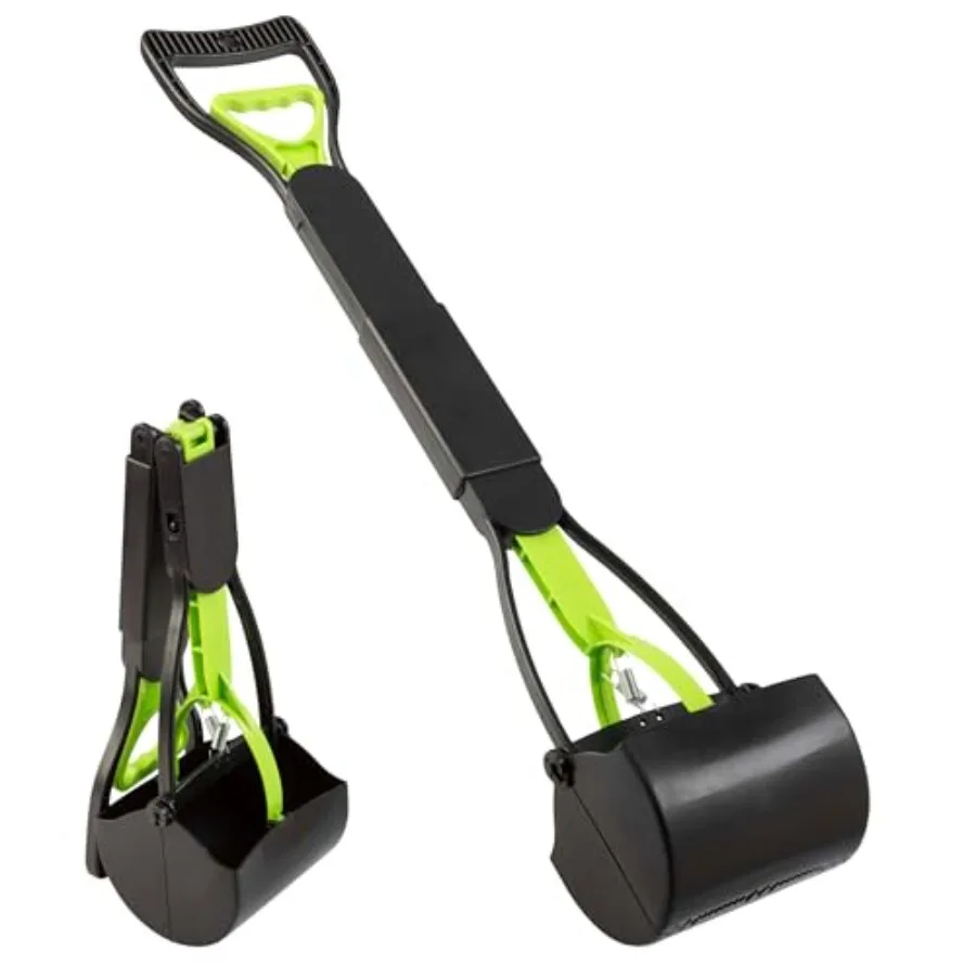 

Pooper Scooper - Foldable Cat and Dog Poop Scoop with Ergonomic Handle - Enables One-Handed Use on Concrete, Grass, and Gravel