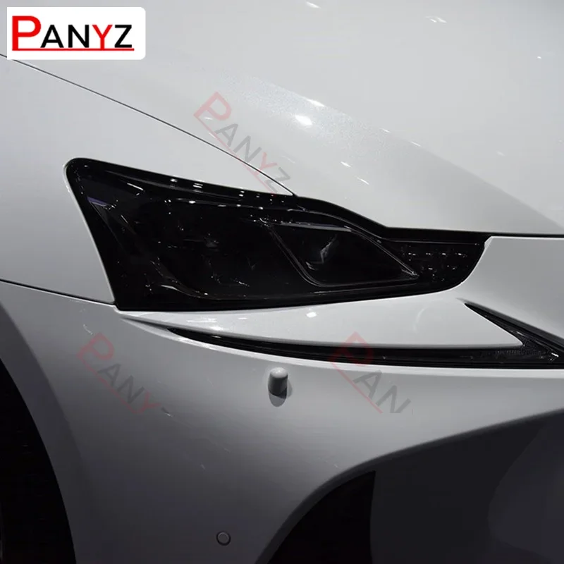 2 Pcs For Lexus IS 2016-2020 IS 200t 300h 250 F Sport Car Headlight Protective Film Transparent Black TPU Protective