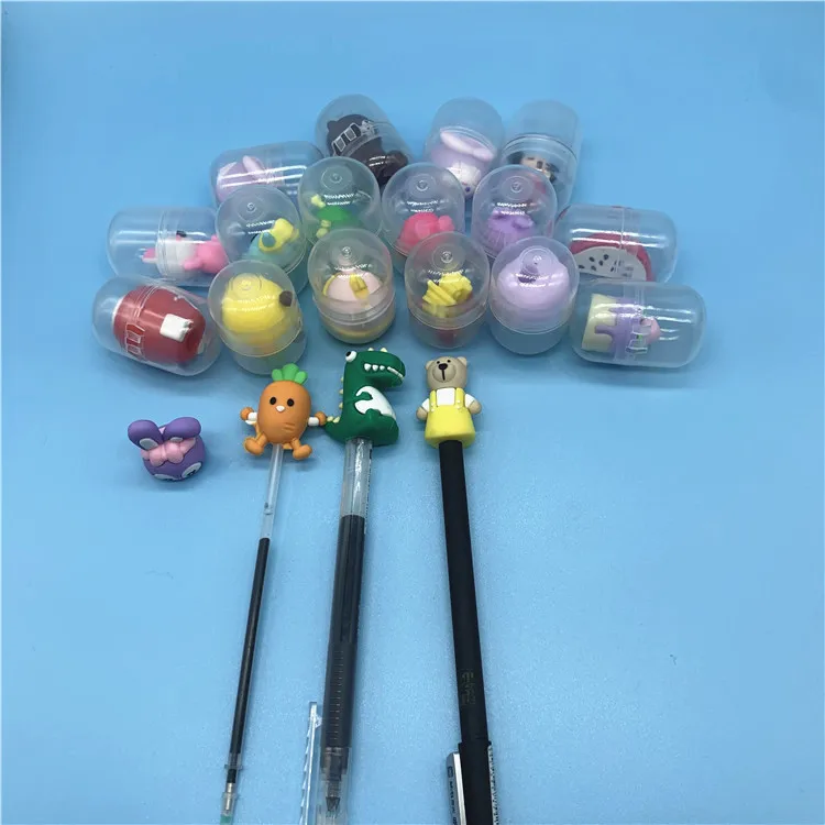 10pcs 32*45mm Novelty Funny Relaxation Toys Mixed Surprise Egg Capsule Egg Ball Model Cute Mini Animal Capsule Children's Toys