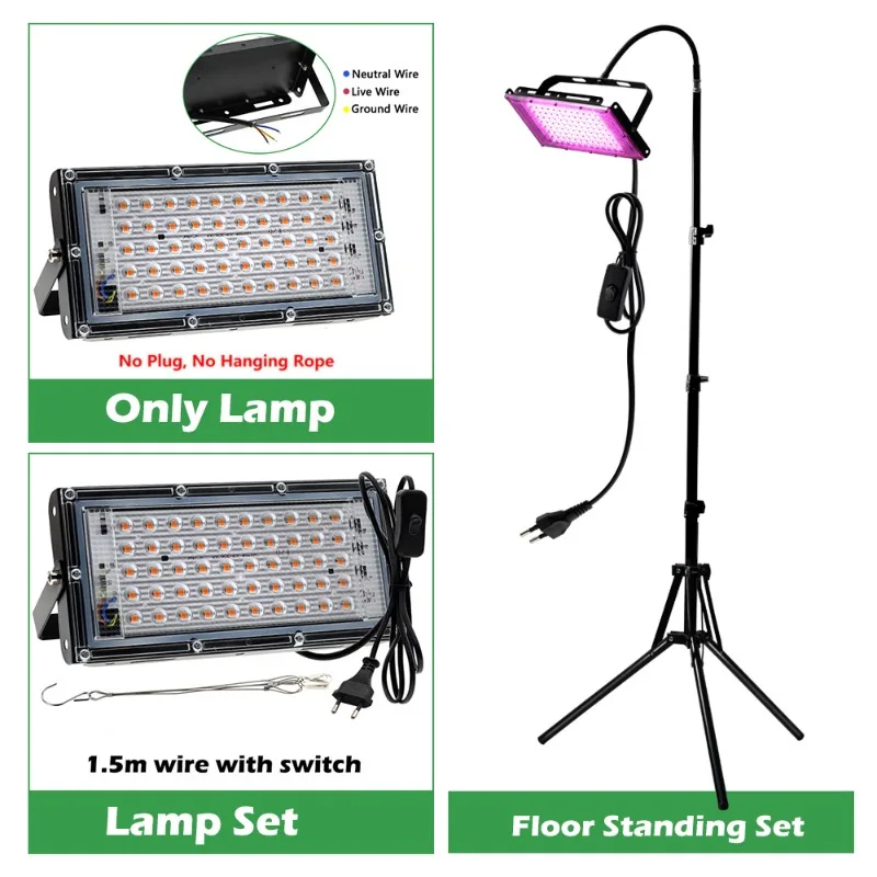 La più recente luce di crescita delle piante a spettro completo 50/100/200/300W LED Quantum Board luce di crescita delle piante coltivazione delle piantine luce di riempimento calda