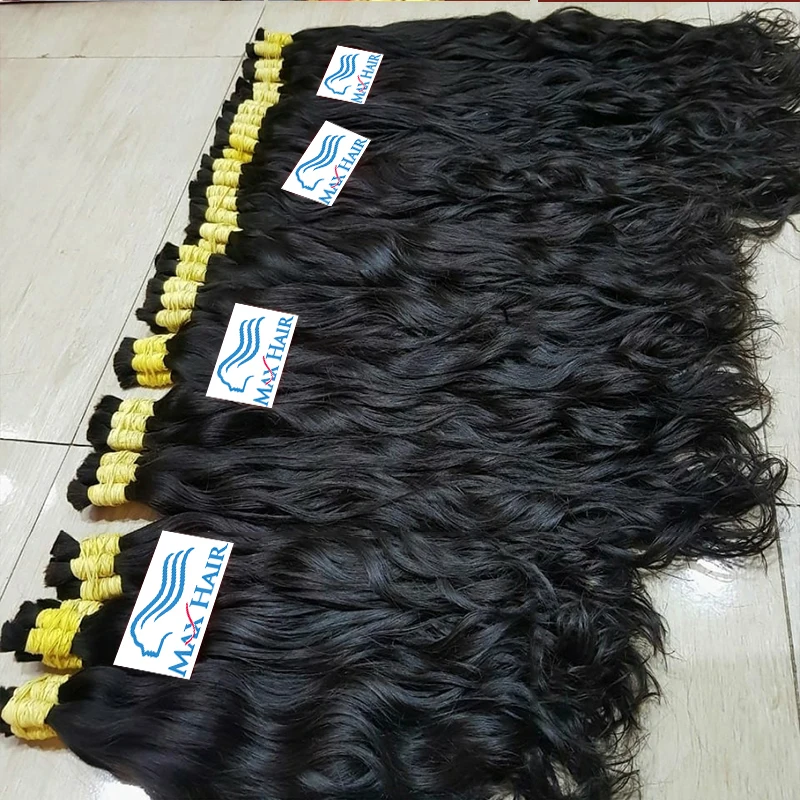 Shinehair-cabelo trançado humano, extensões de cabelo a granel, cabelo virgem de onda profunda, 100% sem trama encaracolada, não processada, onda de água, 18 "-30"