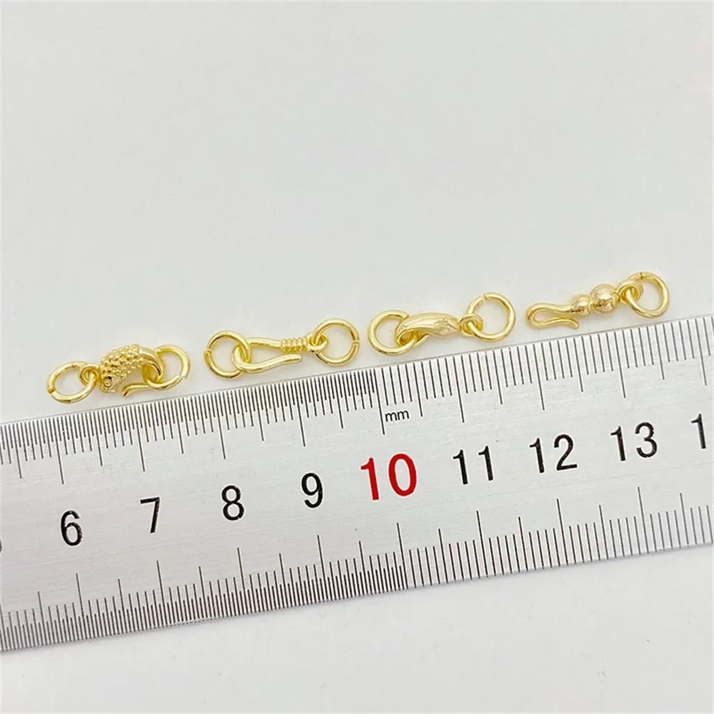 14K goud kleur karper dolfijn dubbele ring verbinding accessoires handgemaakte DIY armband ketting sieraden gesp materiaal accessoire