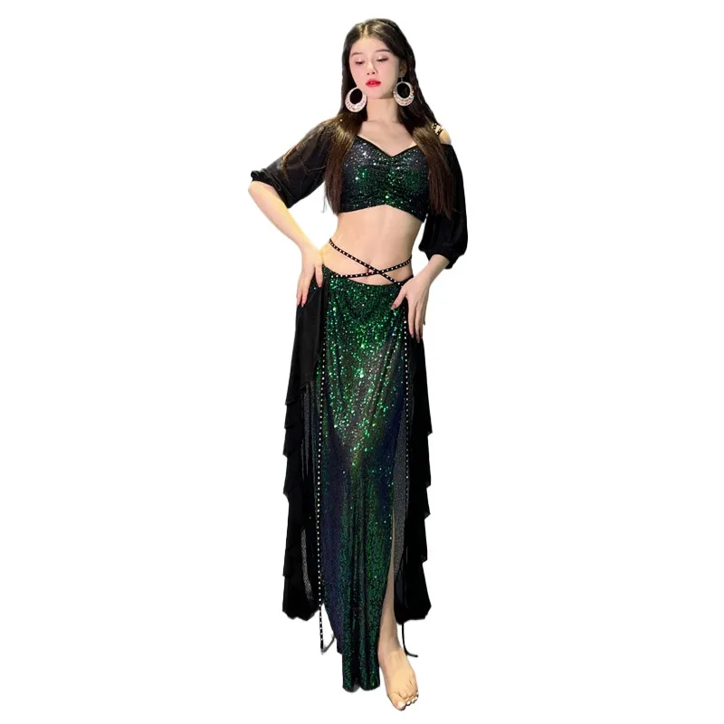 Dancer\'s Vitality Fan Dance Wear Women M L Xl Linen Nylon Modal Guangdong Belly Dancing Costume 5039 Best