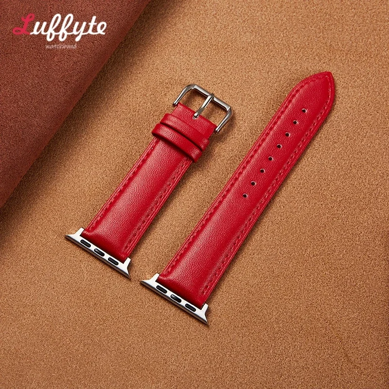 Cinturino in pelle per cinturino Apple Watch 44mm 40mm 42mm 38mm 49mm 45mm cinturino per IWatch Series 9 8 7 6 5 4 3 SE