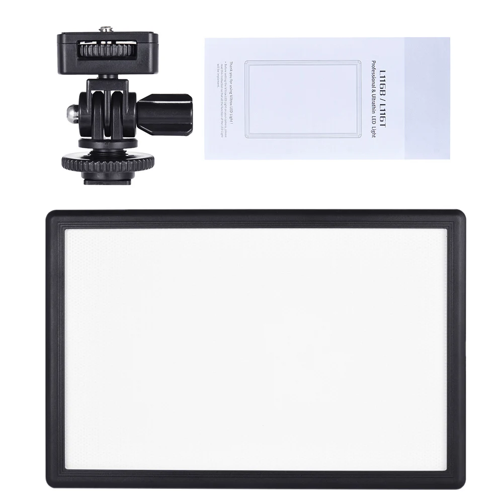 プロフェッショナルな超薄型 LED ビデオライト ポータブル写真撮影用フィルライト 調整可能な明るさとデュアルカラー温度 最大明るさ