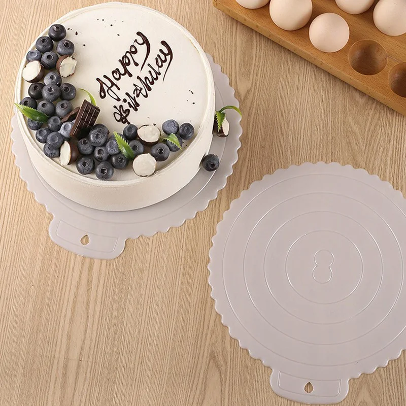 Round Cake Board Circle Cardboard Base Plastic Paper Cupcake Dessert Tray Cakes Tools Supplies for Wedding Birthday Party