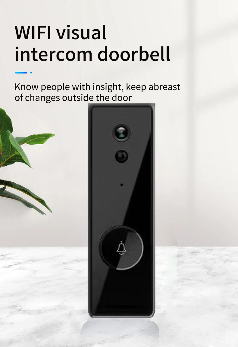 

Tuya Smart Home Video Doorbell Waterproof Night Vision Security FHD IP65 Camera Digital Visual Intercom WIFI Door Bell Cam DB206