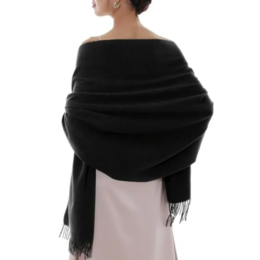 

RIIQIICHY Women's Scarf Pashmina Shawls and Wraps for Evening Dress Bridesmaid Wedding Bridal Winter Warm Long Large Scarves