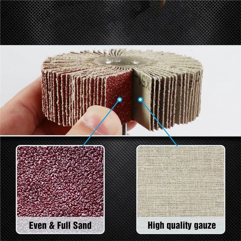 [NEW!A47U】 Flap Wheel Sander For Drill- 10-Pack 1/4 Inch Shank Sanding Wheel Set For Drill, Die Grinder