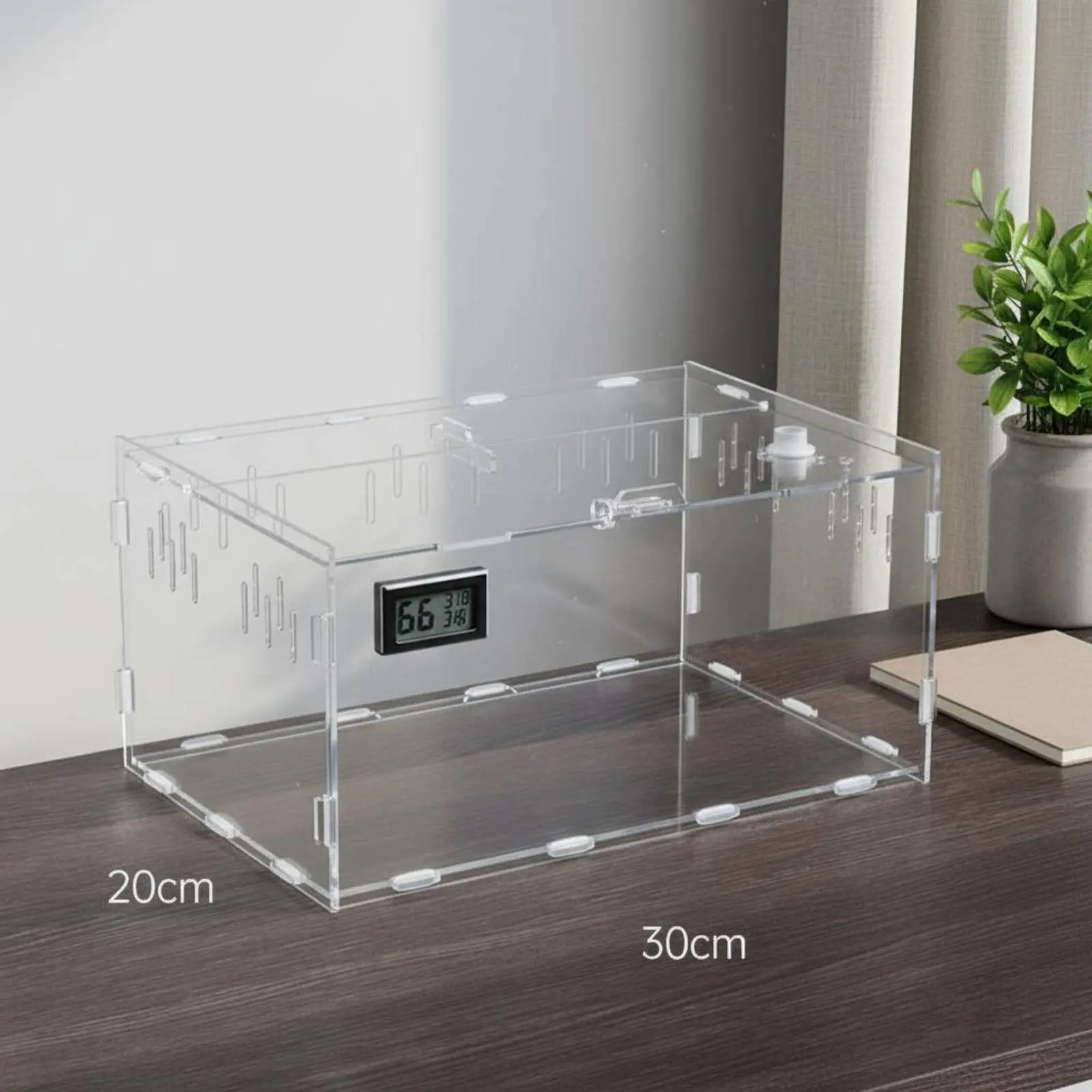 Transparent Amphibian Enclosure Secure Lock Clear Amphibian Habitat Clear Acrylic Terrarium Easy Assembly Acrylic Arachnid