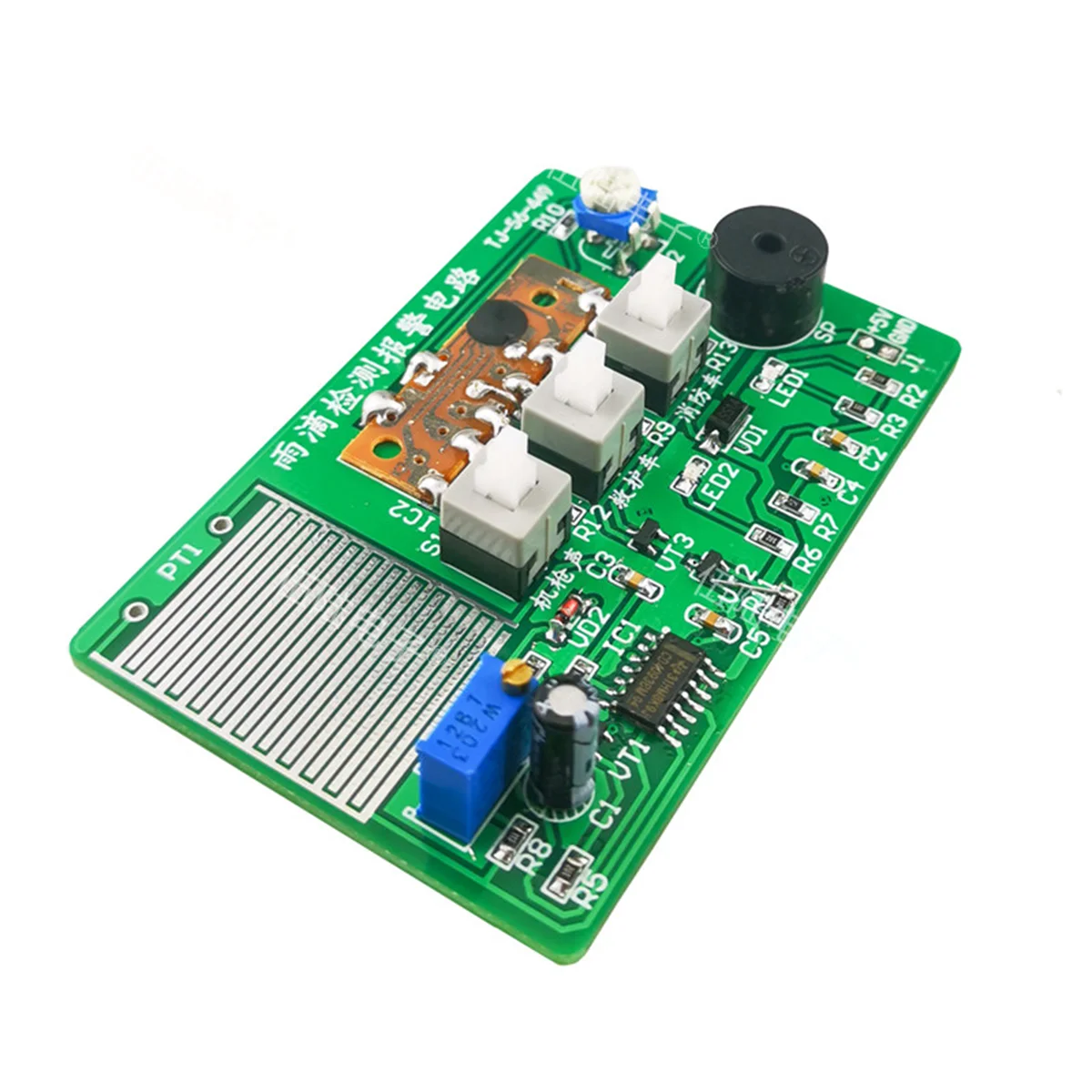 Raindrop Detection Alarm DIY Soldering Kit,Rain Sensor Circuit Practice Board,Electronic Teaching Training Module