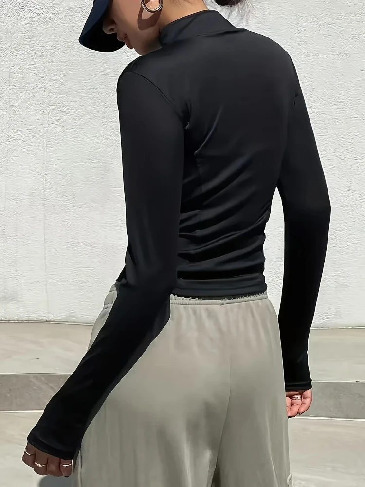 Spring and Autumn Solid Color Yoga Clothing Slimming and Naked Outdoor Sports Jacket Women's Breathable Running and Fitness Top