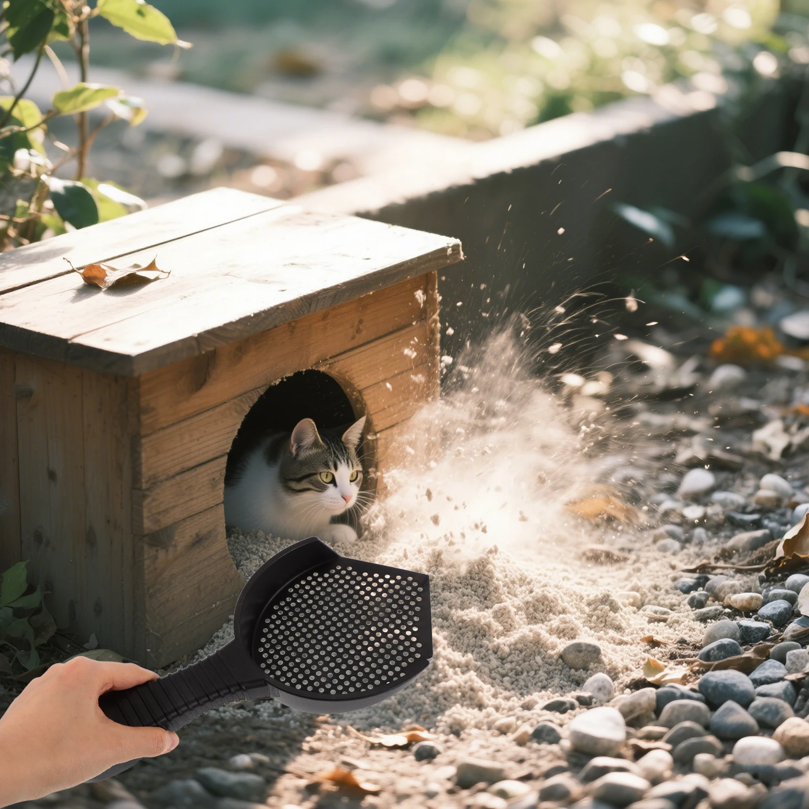 

2 Pcs Litter Shovel Sieve Litter Scoop Small Holes Reptile Poop Scooper Cats Sifter Sand Pet Durable Plastic