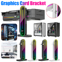 GH3 Vertical Graphics Card Bracket 5V 3Pin ARGB Infinite Mirror Light Effect Aluminum Alloy Video Card Bracket Stand GPU Holder