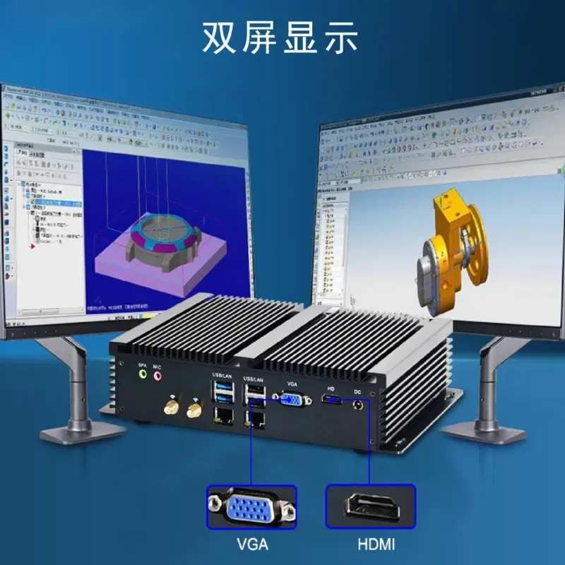 for Core i7 10510U 8565U Industrial PC Dual Network Port 6 COM Embedded Computer Industrial Control System Mini PC