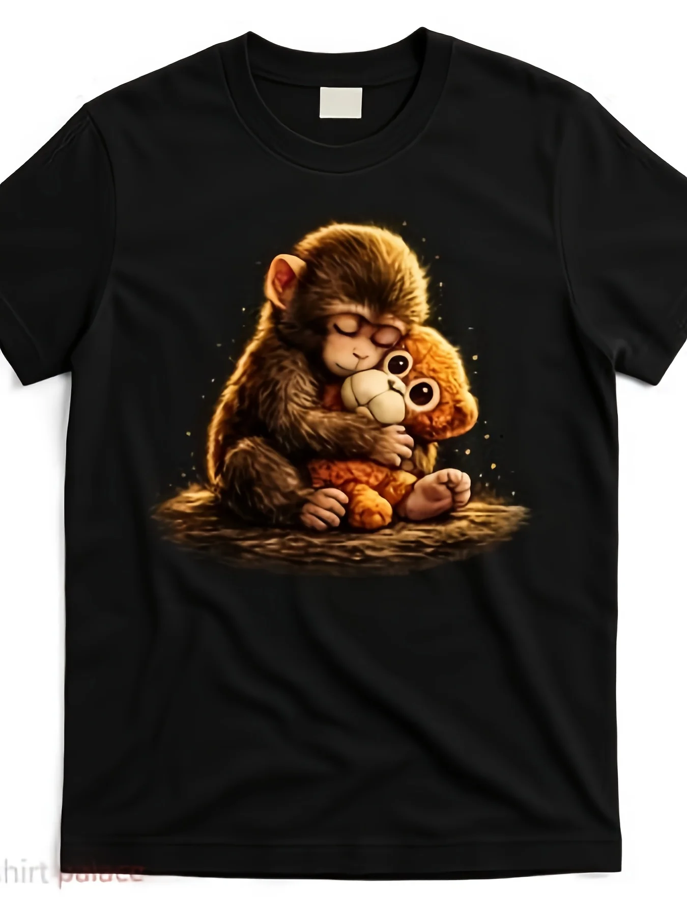 Adorable Infant Monkey Striking a Pose on a Trendy T-Shirt from a Japanese Zoo. This Men'S Casual Graphic Tee Features Short Sleeves And Is Made from Soft, Breathable, And Lightweight Material, Perfect for Summer Outings