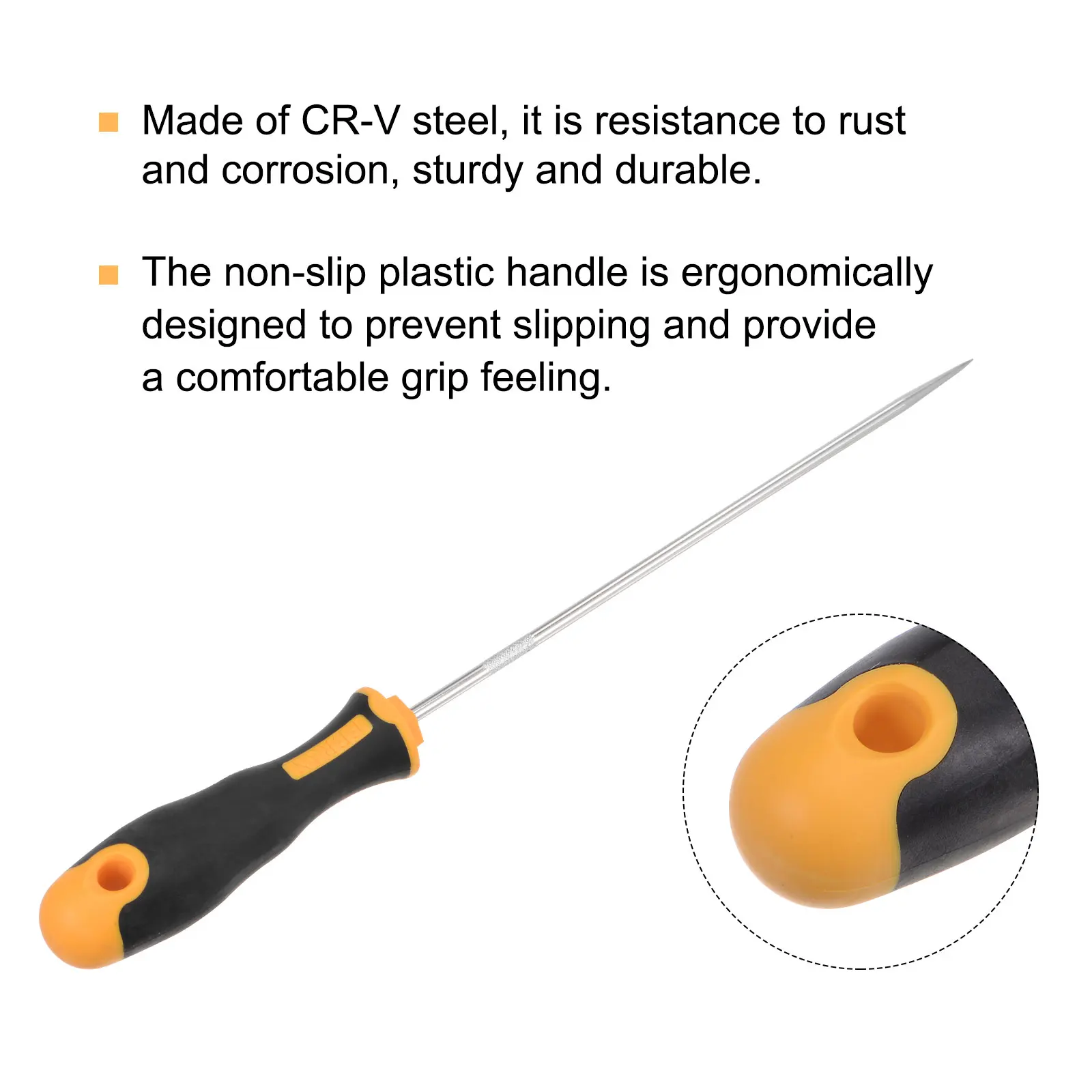 Prosty hak do usuwania uszczelek olejowych/O-ringów, uszczelek, węży, narzędzie do wyjmowania, 25 cm (9,84 cala)