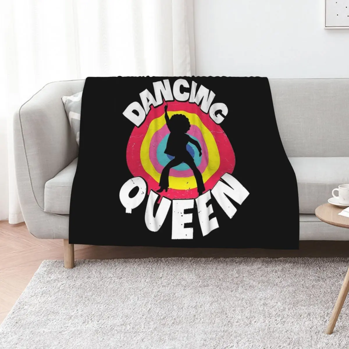 Dancing-Queen-Roller-Disco-Outfit-Essential-T-Shirt Throw Blanket Flannel sofa bed Loose Decoratives Bed Blankets