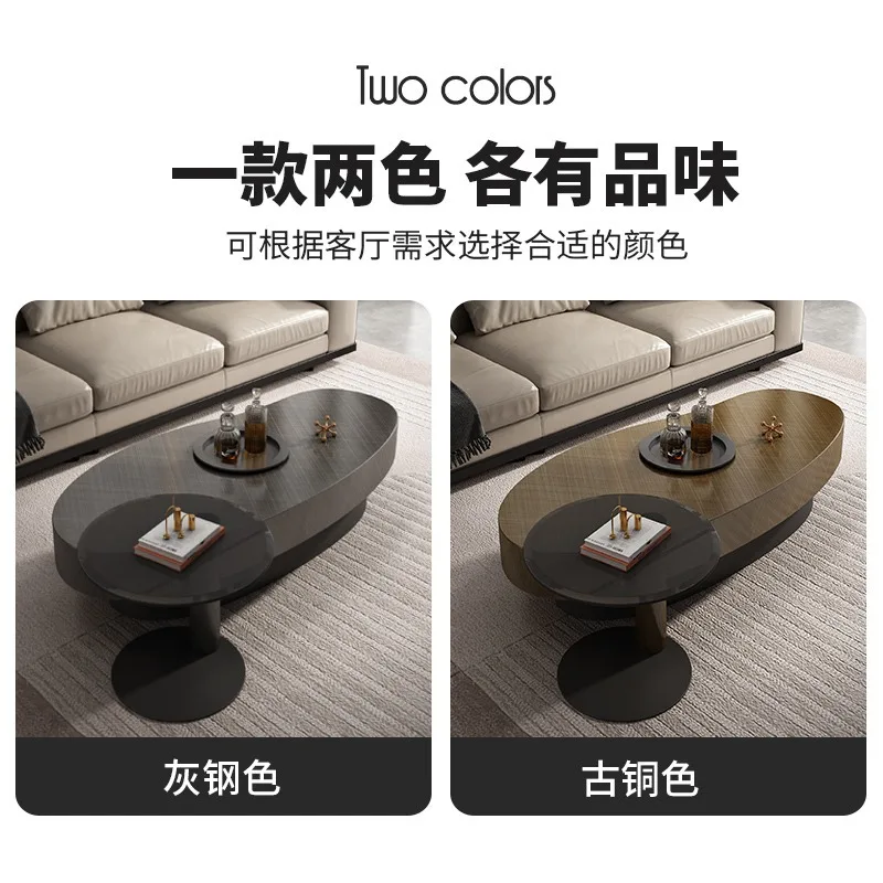 طاولة قهوة فاخرة خفيفة من الفولاذ المقاوم للصدأ لغرفة المعيشة، منزل حديث وبسيط ومبتكر، مجموعة طاولة قهوة على شكل خاص من المانجو