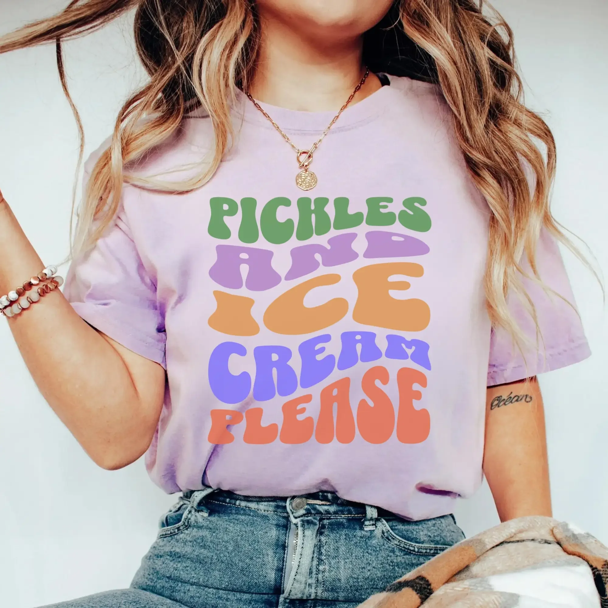 Funny Pregnancy AnnouncemenT T Shirt Baby Reveal Maternity Pickles And Ice Cream For Expecting Mom To Be New Dad