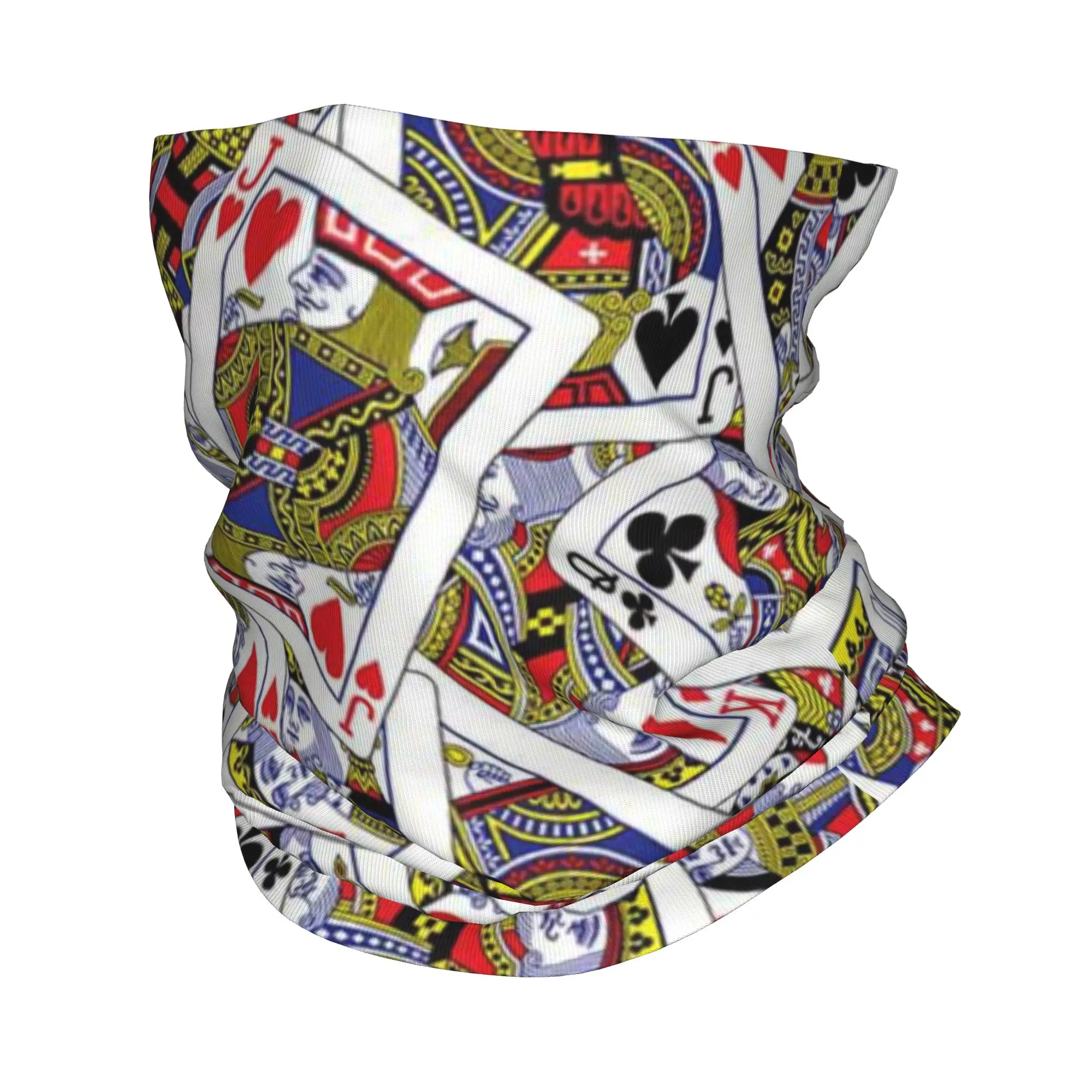 

Бандана-шарф с дизайном игральных карт, многофункциональный шарф для велоспорта, теплый шарф для активного отдыха, для мужчин и женщин, для взрослых