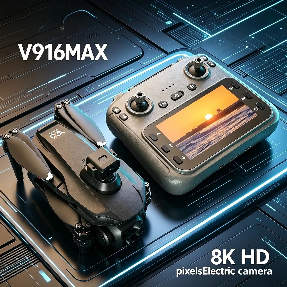 OEM V916MAX 8K Drone with Laser Obstacle Avoidance 360° Omnidirectional Detection GPS Return to Home 30 Minute Endurance Toys