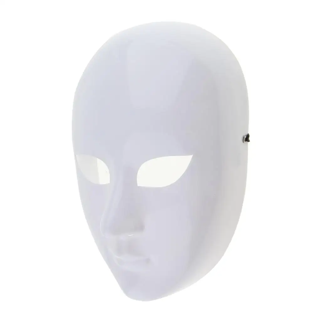 White Plastic Full Decorating Craft Halloween School Prom Costume Mask
