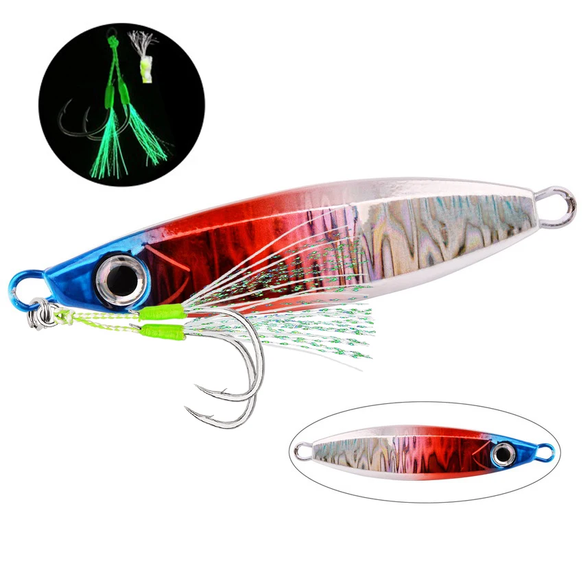 1 stücke 40g 60g 80g 100g Metall Jig Löffel Köder Künstliche Köder Shore Langsam Sinkende jigging Harte Bass Angelgerät Pesca – Detail 7