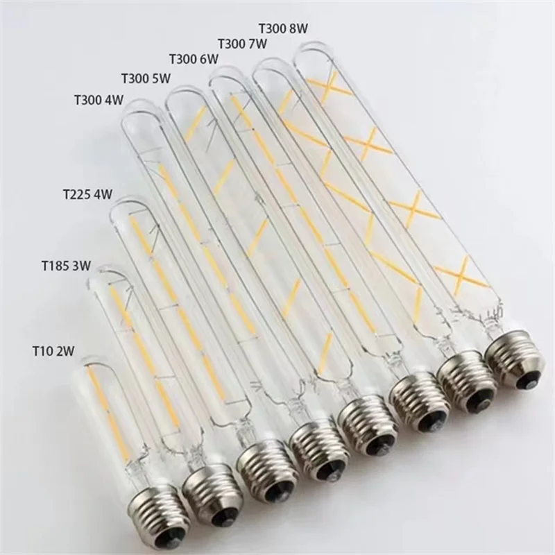 LED Bulb T185 T225 T300 LED Vintage Edison Light Lamp E27 2W 3W 4W 5W 6W 7W 8W 110V 220V Retro Flame Light For Home Decoration