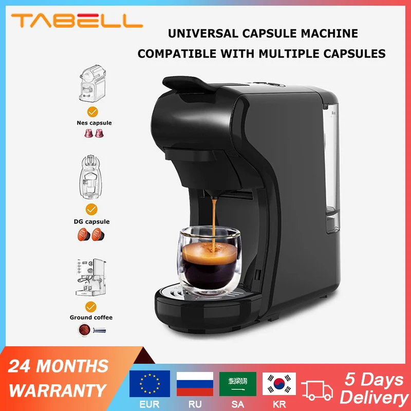 Tabell Coffee Machine 19 Bar 3 in1 Nespresso Dolce Gusto Multiple Capsules Coffee Maker with 600ML Water Tank Home Appliance New