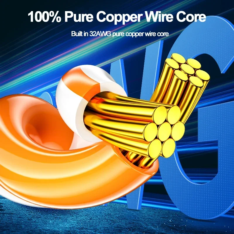 SAMZHE Cat7 10 Gbps Cabo Ethernet de Algodão Trançado Rede Lan para Modem Laptops PS5 4 Roteador 1m 5m 10m Cabo RJ45 Ethernet