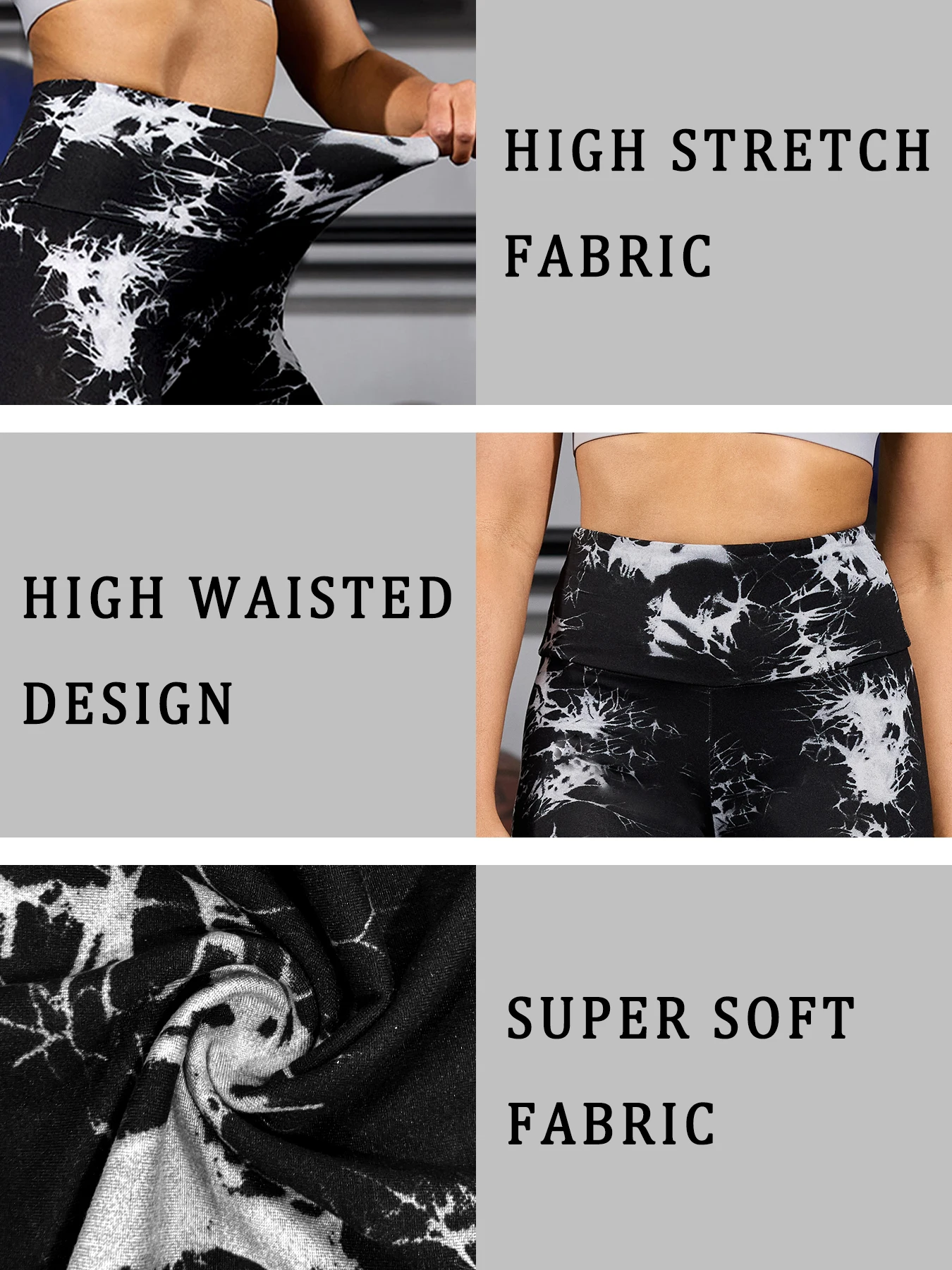 Leggings tie-dye da donna a vita alta: super morbidi, non trasparenti, design push up, perfetti per allenamenti in palestra, corsa, yoga