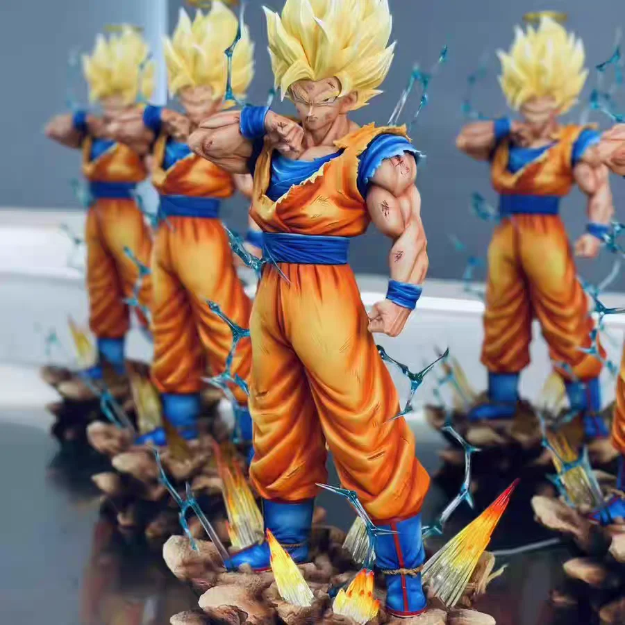 JG Studio Dragon BallZ Infinite Super Saiyan 2 Goku Form SSj3 11.81 بوصة/34 سنتيمتر يمكن أن تكون متوهجة حركة PVC معركة الشكل اللعب الهدايا
