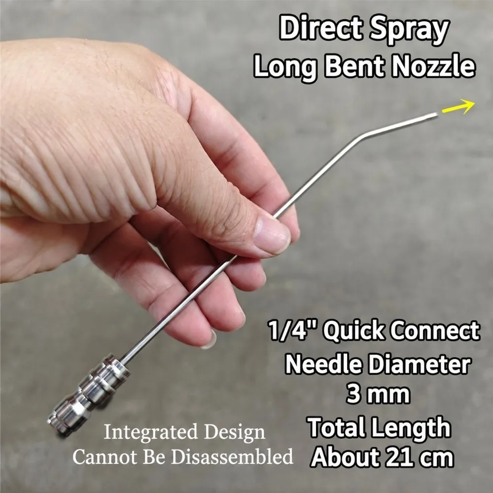 Stainless Steel High-Pressure Cleaning Spray Nozzle Side Spray/Direct Spray Quick Connect High Pressure Cleaning Needle