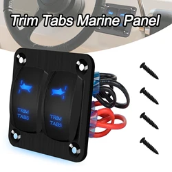 Trim Tabs Switch Panel (ON)-Off-(ON) Momentary Rocker Switch Panel for Marine Boat Console 12V/20A 24V/10A Waterproof IP68