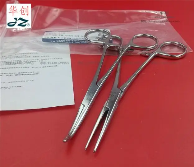 

jinzhong JZ surgical instrument straight curved head Hemostat forcep 304stainless steel medical Double-fold eyelids Blood vessel