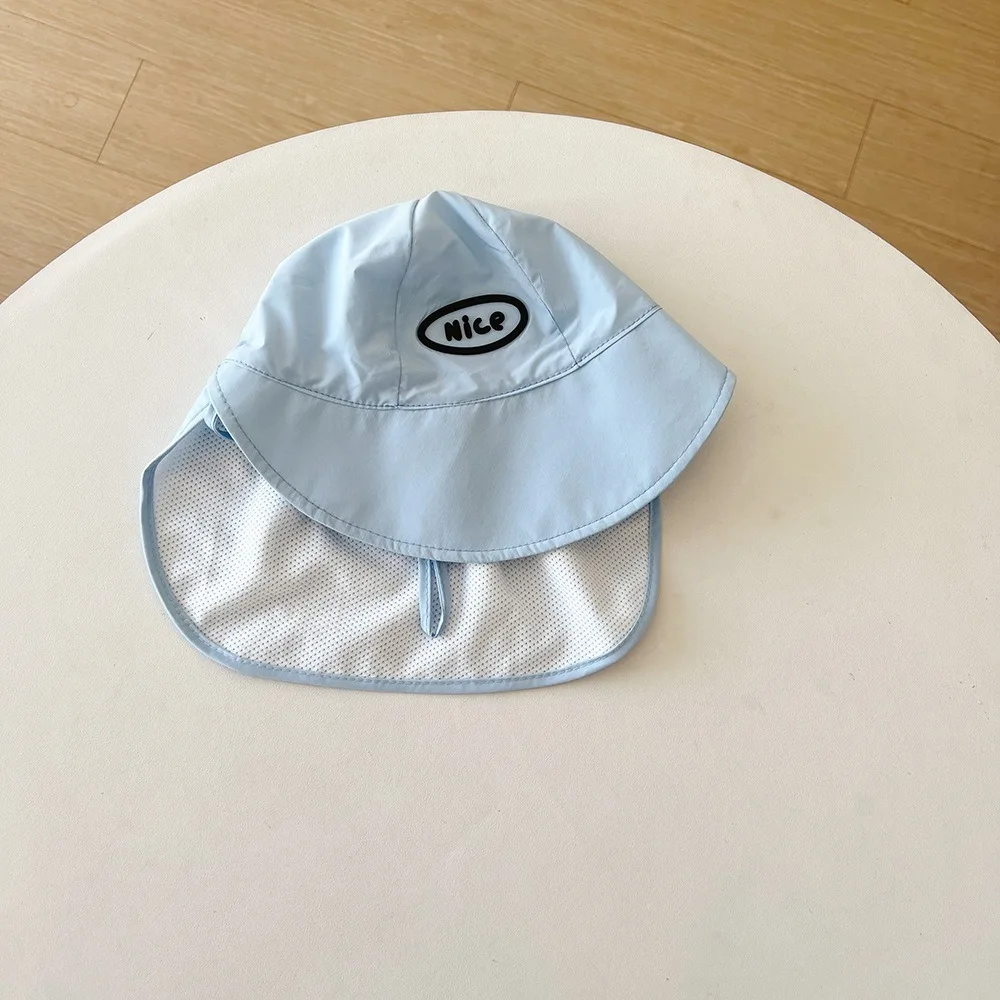 

Casual Sweet Shawl Sun Hat Breathable Cotton Baby Sun Protection Hat Quick Dry Fresh Color Children Fishmen Hat 2-6Years Old