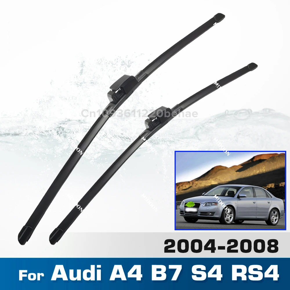 Für Audi A4 B7 S4 RS4 2004-2008 2005 2006 2007 Scheibenwischer Vordere Wischerblätter Windschutzscheibe Fensterbürste 22"+22"