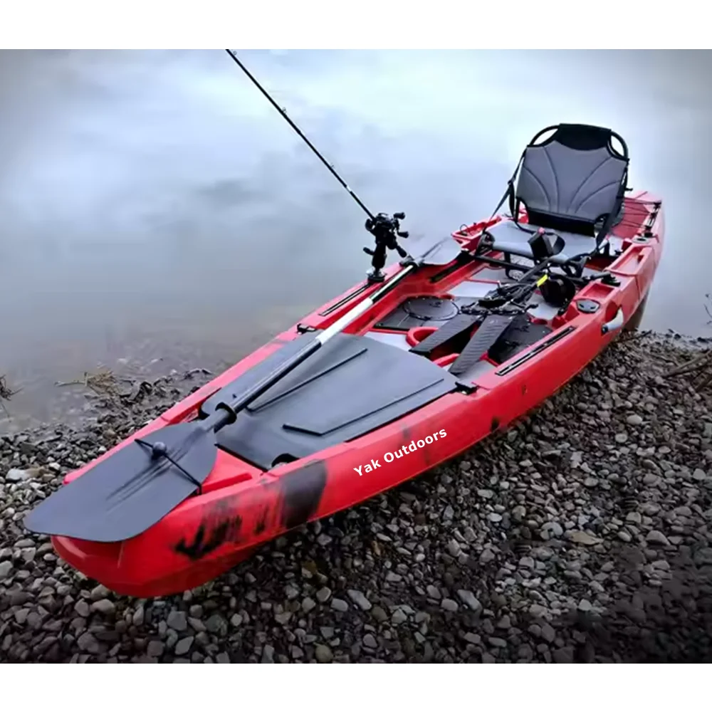 Outdoors 3.2m HDPE Single Pedal Ka with Electric Trolling Motor for Fishing and Surfing Activities view 2