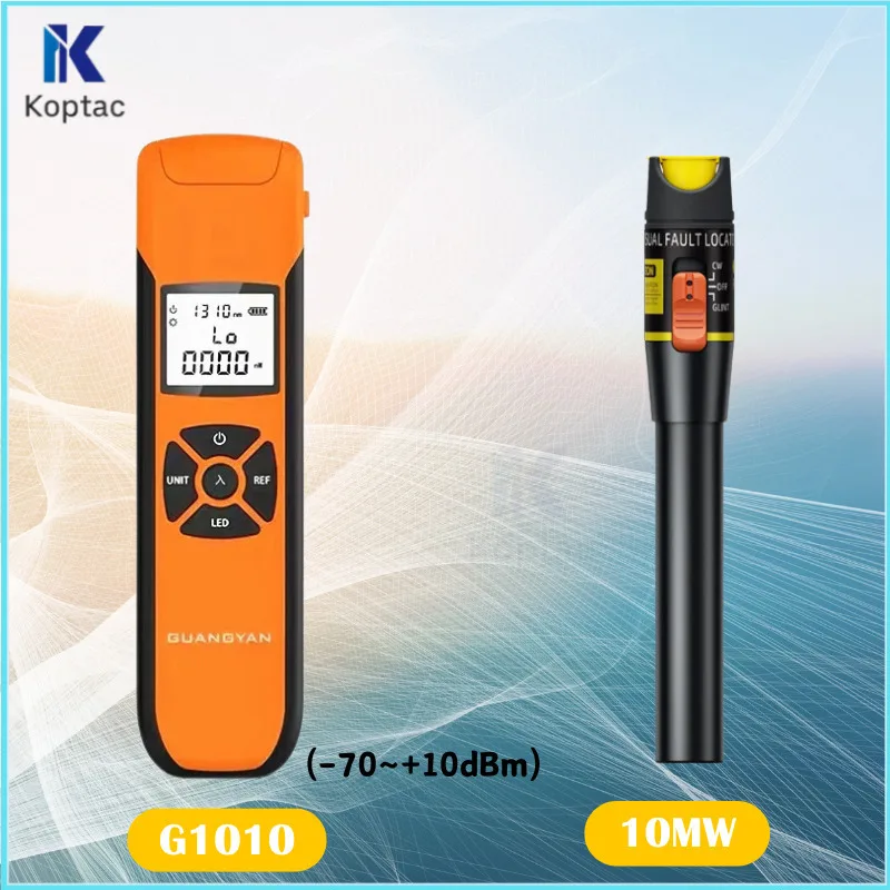 Fiber Optical Power Meter G1010 -70 To 10dBm Visual Fault Locator 10mW VFL OPM Patch Cord Cable Tester Tool Red Light Pen FTTH