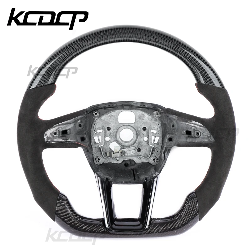 

For Audi A6 A7 A8 RS6 RS7 RS8 S6 S7 A3 A4 A5 S1 S3 S4 S5 RS3 RS4 RS5 Q3 Q5 Q7 C8 C7 C6 Q8 A1 Q8 B9 Carbon Fiber Steering Wheel