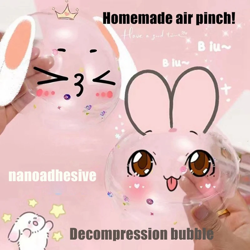 Selotip Nano lem pengadon DIY gelembung meniup warna, pita Nano dua sisi bola lengket dekompresi