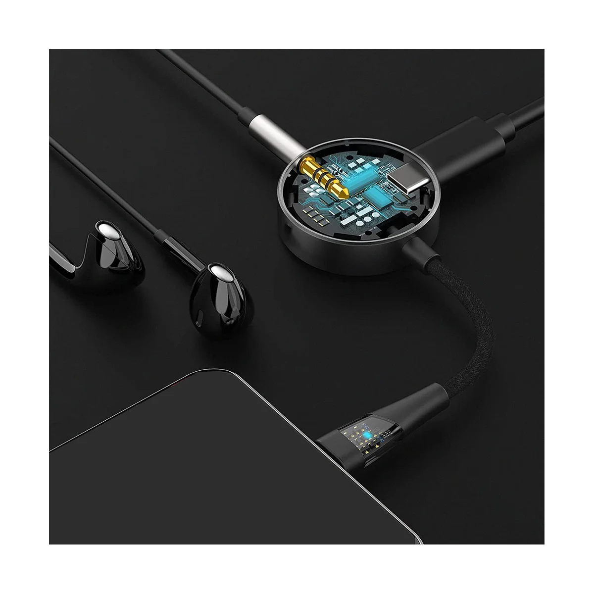 A57G-USB C To 3.5Mm Headphone and Charger Adapter,2-In-1 Hub USB Type C To AUX/Mic and PD 3.0 60W Fast Charging Splitter