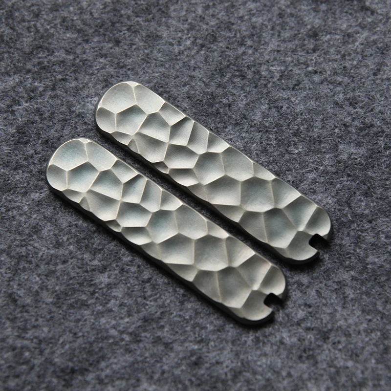 Parches de escala de mango de cuchillo de latón para Victorinox, Clip de uñas del ejército suizo, agarre ejecutivo 81, accesorios de bricolaje, 65mm, 1 par