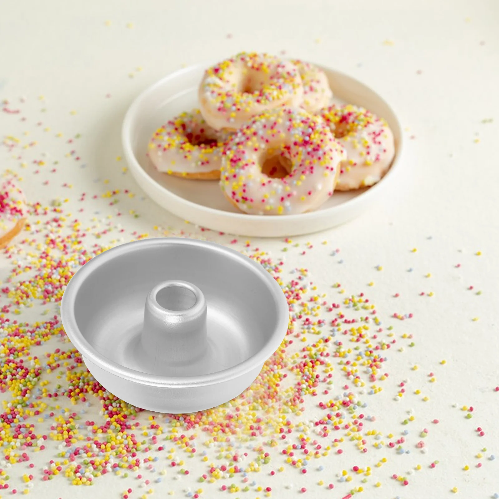 

Baking Mold Aluminum Angel Food Cake Pan Molds Bakeware Round Tins for Cakes Bread