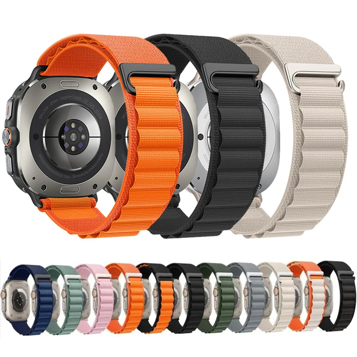 Alpine Loop для Apple Watch Bands Ultra 2 49 мм 45 мм 42–46 мм 41 мм 44 мм 40 мм Спортивный нейлоновый ремешок iWatch Series 10 9 8 7 6 5 4 SE