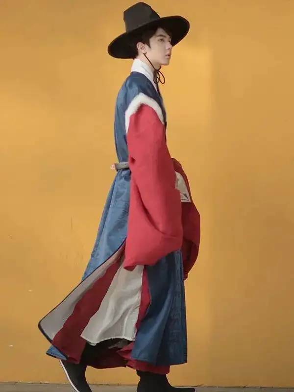 Chinesische Volkstanzkleidung Tage Stang Anzug Performance Kleidung Original Antiker Hanfu Mann Traditioneller Schwertkämpfer Cosplay Kostüm