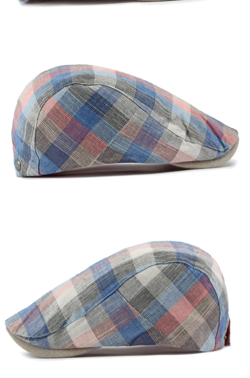 HT4629 Herren- und Damen-Baskenmützen, Vintage Künstler- und Malermütze, Karierte Baskenmütze, Verstellbare Ivy-Flatcap für Männer und Frauen, Frühling/Sommer 2026 Baskenmütze – Detail 10