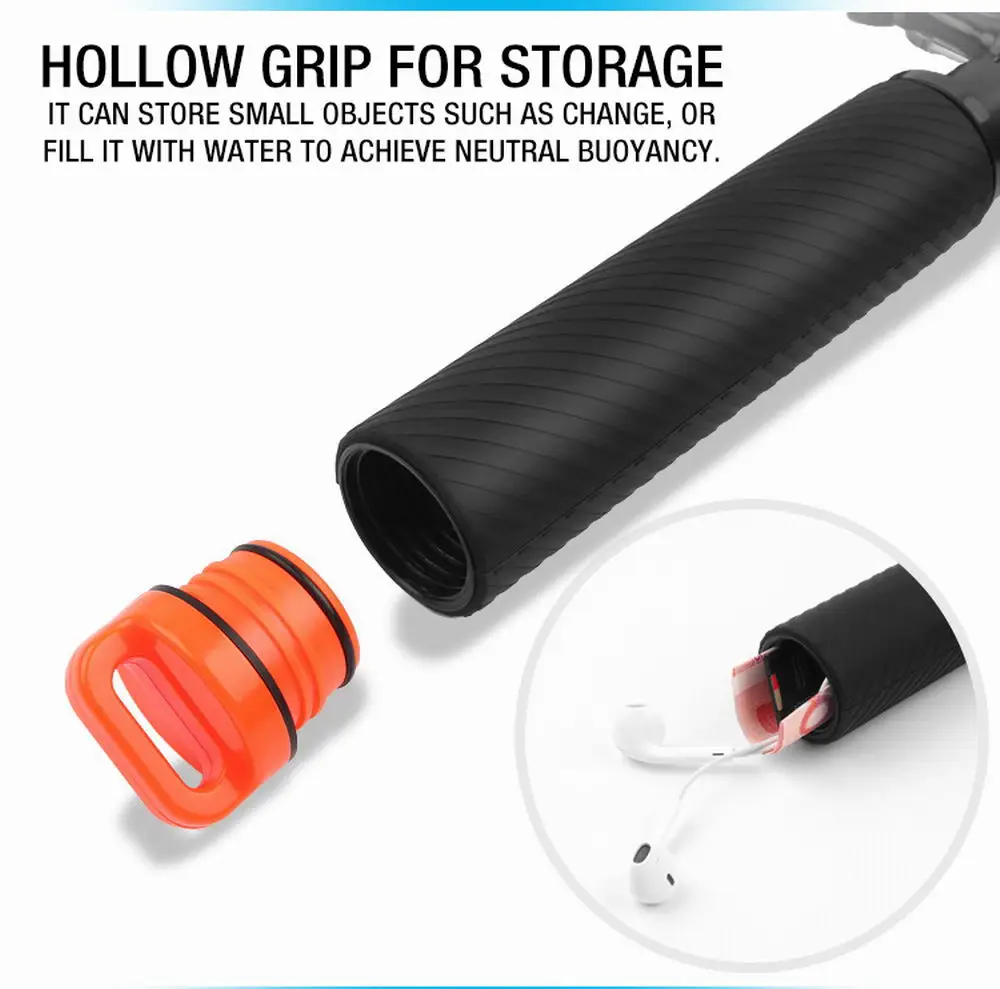 2-em-1 gatilho barra de flutuabilidade haste de flutuabilidade para gopro hero6/5/4/3 + osmo obturador gatilho flutuabilidade vara selfie vara acessórios