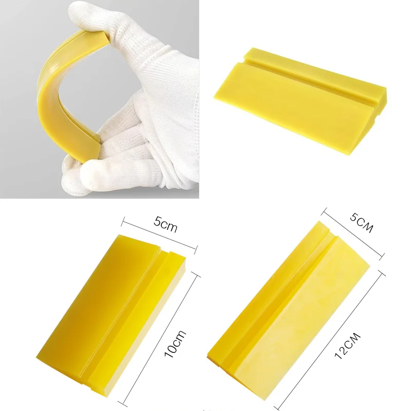 1Pc Silicone Rubber Squeegee for Car Vinyl Wrapping Water Wiper Glass Squeegee Mini Blade Window Tinting Tool Vinyl Film Scraper